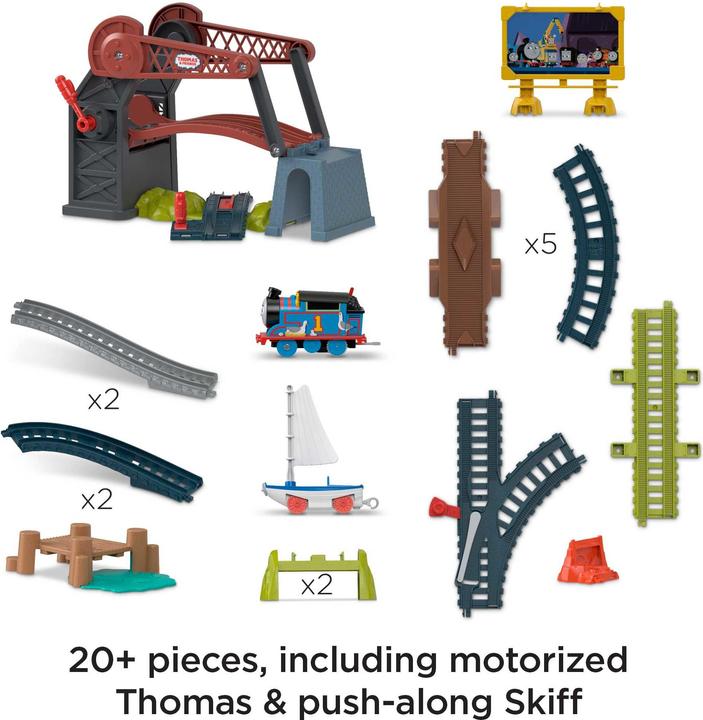 Actual product image Mattel Thomas and Friends rinkinys su pakeliamuoju tiltu (25 pieces)