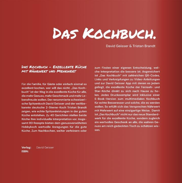 Produktbild Das Kochbuch (Deutsch, Geisser David, Ambord Beat, 2024)