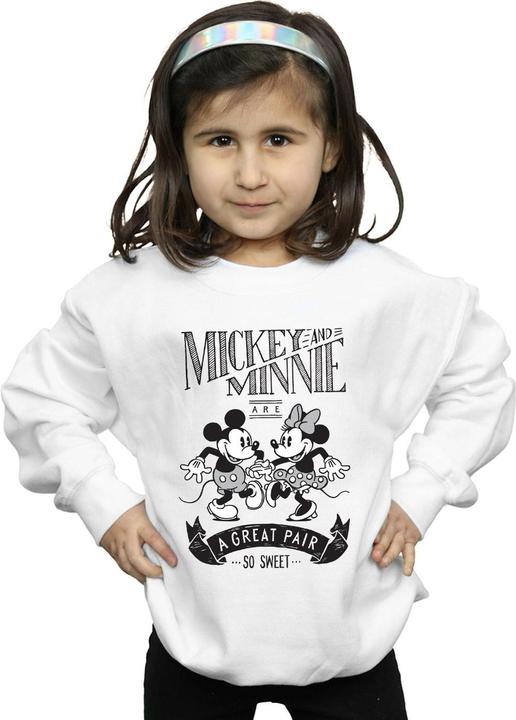 Actual product image Disney Girls Mickey And Minnie Mouse Great Pair Sweatshirt (140, 146)
