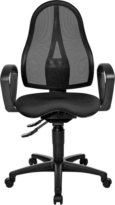Image du produit Schäfer Shop Chaise de bureau BALANCE 400 NET, contact permanent, avec accoudoirs, siège orthopédique fitness