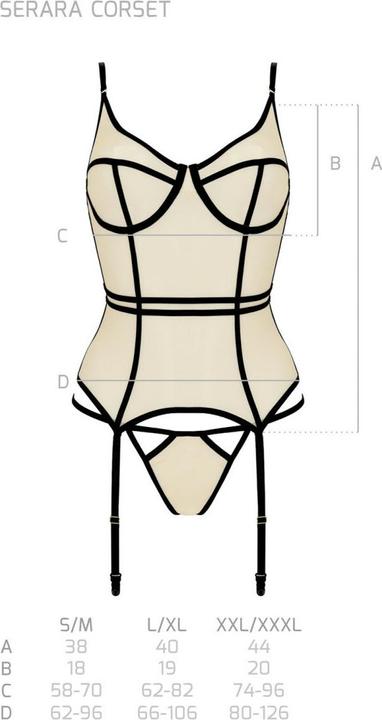 Produktbild Passion PE Serara corset & thong beige L/XL (L)
