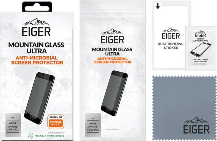 Immagine prodotto Eiger Mountain Glass Ultra (1 Pezzo/i, Apple iPhone 13, Apple iPhone 14, Apple iPhone 13 Pro)