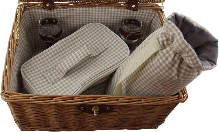 Actual product image Frank Flechtwaren Picnic basket duo 16 pcs crockery for 2 people