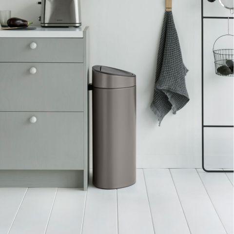 Productafbeelding Brabantia Vuilnisbak Touch Bin Nieuw, recycle, 23+10 L Platinum (33 l)