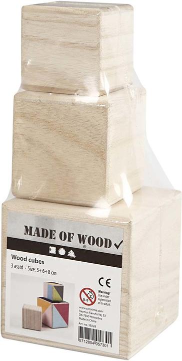 Actual product image Creativ Company Houten Kubussen, Set van 3