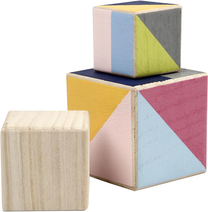 Actual product image Creativ Company Houten Kubussen, Set van 3