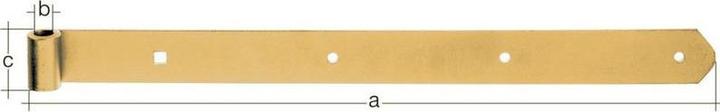 Actual product image GAH Shutter strap length 600 x 13 x 40 mm thickness 5 mm steel galv. zinc plated thick film passiv...