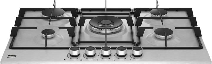 Image du produit Beko HIAW75223SXE Hob Stainless steel Built-in 75 cm Gas 5 Cooker(s)