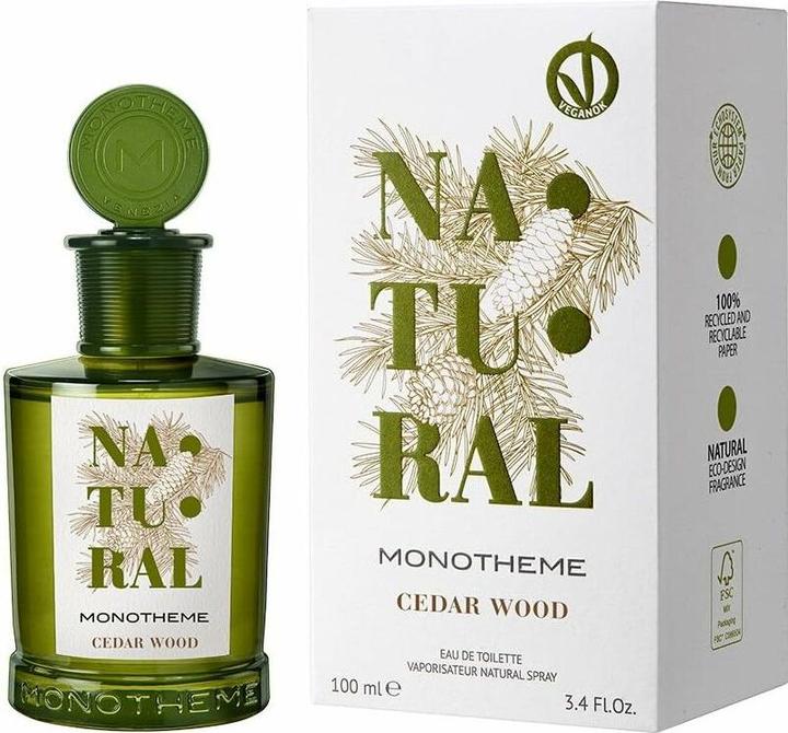Produktbild Monotheme Unisex-Parfüm Natural Cedar Wood EDT 100 ml (Eau de Toilette, 100 ml)