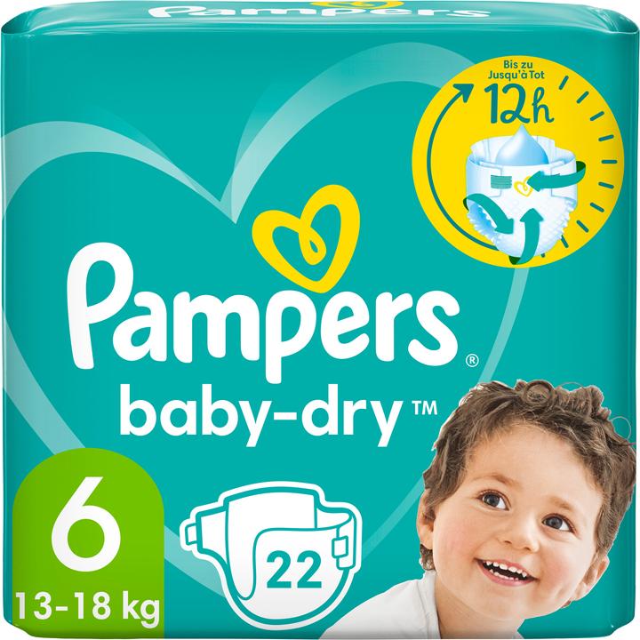 Immagine prodotto Pampers Baby-Dry (Dimensione 6, Pacco trasportabile, 22 Pezzo/i)