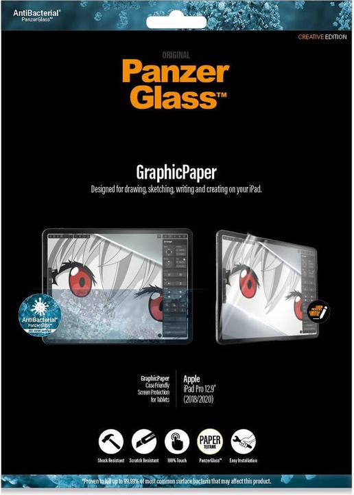 Actual product image PanzerGlass Graphic Paper (1 Piece, iPad Pro 12.9 2020 (4. Gen), iPad Pro 12.9 2021 (5th Gen), iPad Pro 12.9 2018 (3. Gen))