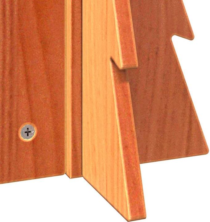 Produktbild VidaXL Weihnachtsbaum Holz Tannenbaum Deko Holzbaum 49cm Massivholz Kiefer