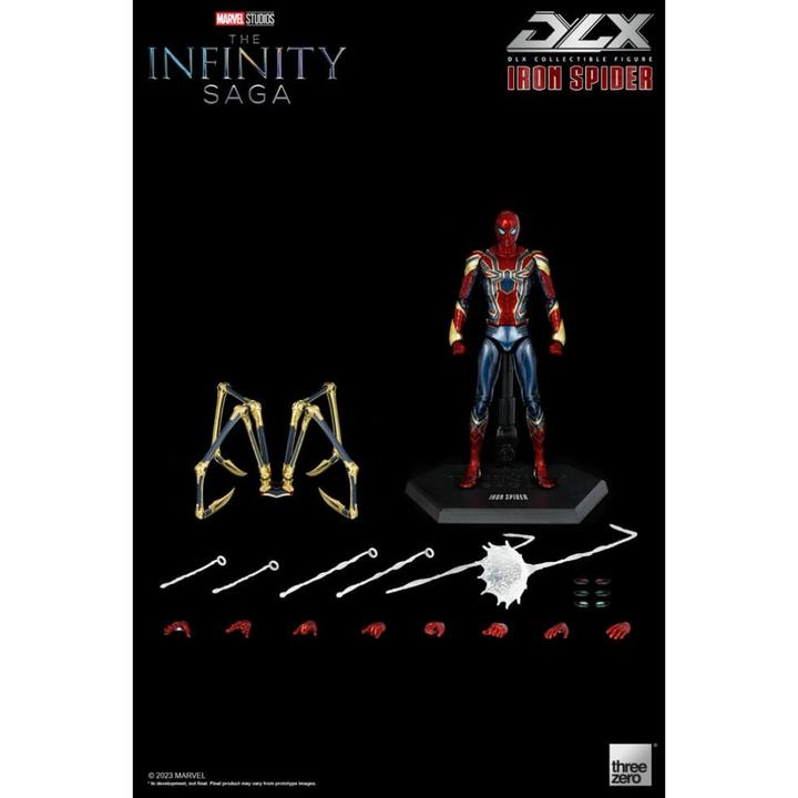 Actual product image ThreeZero Infinity Saga figurine 1/12 DLX Iron Spider 16 cm