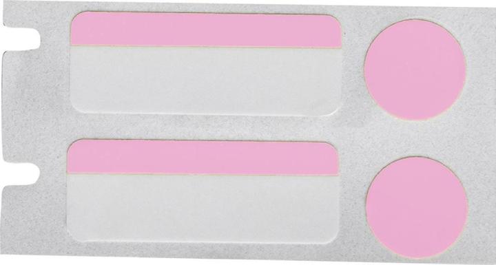 Image du produit Brady B33-304-494-PK, polyester, blanc/rose, brillant, 25.40 x 9.53 mm, avec étiquette de couverture