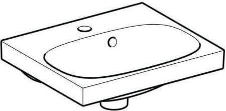 Actual product image Geberit Keramag / Hand-rinse basin Acanto 45 cm white Keratec 500636018 (382 mm, 450 mm)