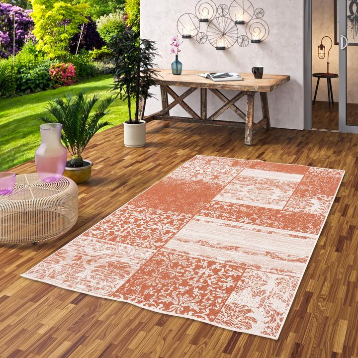 Produktbild Pergamon In & Outdoor Teppich Flachgewebe Carpetto Patchwork (120 x 170 cm)