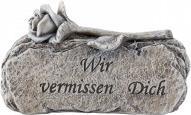 Actual product image IKO Gravestone with rose + saying (9 x 15 cm)