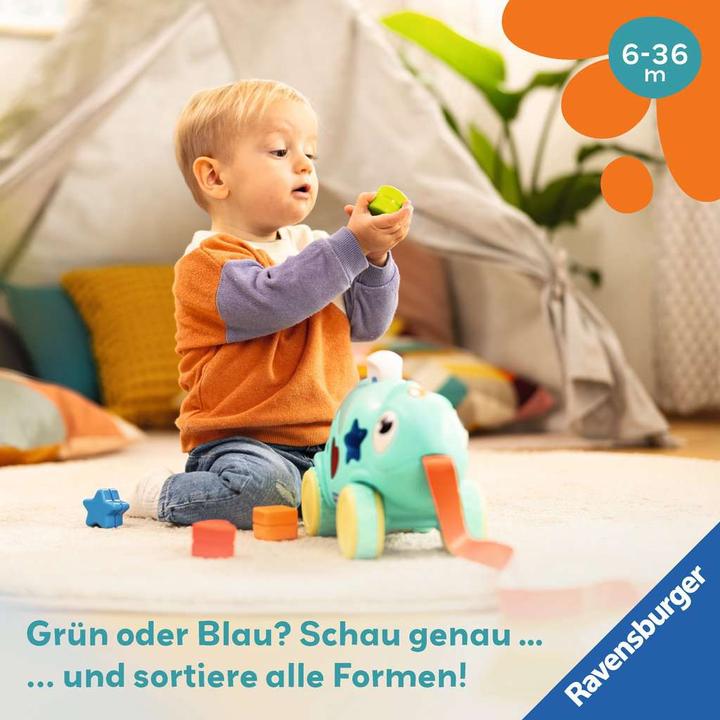 Produktbild Ravensburger 4875 play+ Musikalisches Formen und Farben Chamäleon, Farben- und Formensortierer, mit (Deutsch, Französisch, Englisch)