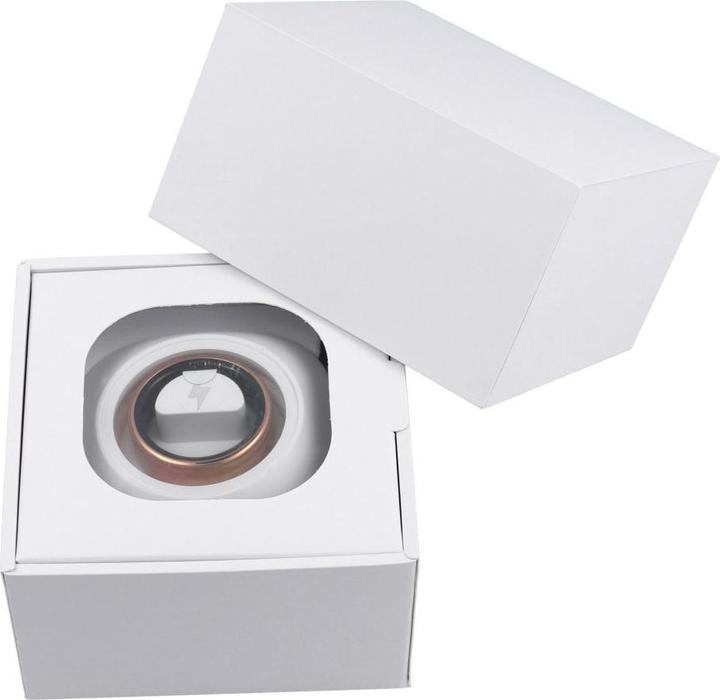 Actual product image OEM Smart device Smart Ring R11M- smart steel ring with charging box Size 7 (17.3mm), gold (7, Gold)