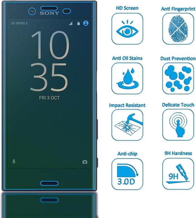 Actual product image Nalia protective glass (1 Piece, Sony Xperia X Compact)