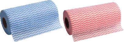 Actual product image Hygoclean Spl- & cleaning cloth ECO, on roll, blue (50 pcs.)