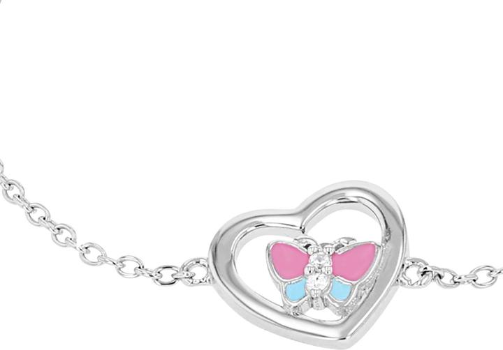Actual product image Prinzessin Lillifee Bracelet for girls, 925 Sterling silver, zirconia synth. | butterfly (12 cm, Silver 925)