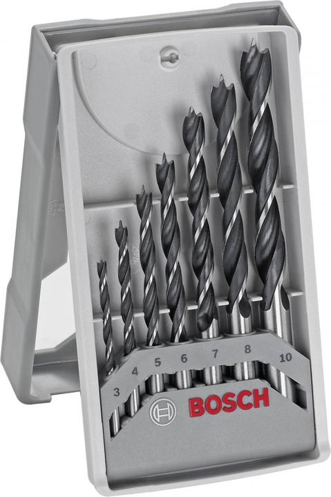 Produktbild Bosch Professional Zubehör PRO Wood Holzspiralbohrer-Set. 7-tlg. (8 mm, 10 mm, 4 mm, 3 mm, 5 mm, 6 mm, 7 mm)