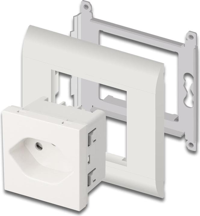 Actual product image Delock Easy 45 socket outlet with earthing contact T13 Switzerland 45 x 45 m