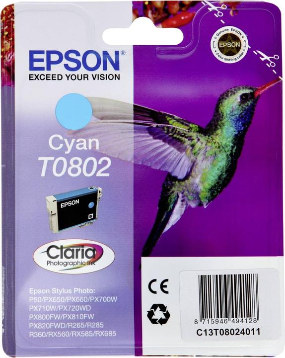 Actual product image Epson T0802 Claria Photographic (C)