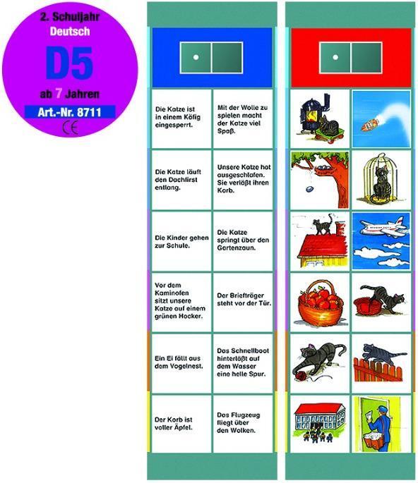 Oberschwäbische Magnetspiele 68711 - Set D 5: Leseverständnis - Flocards, Figurenspiel, 1 Spieler, ab 7 Jahren (DE-Ausgabe) (Deutsch)