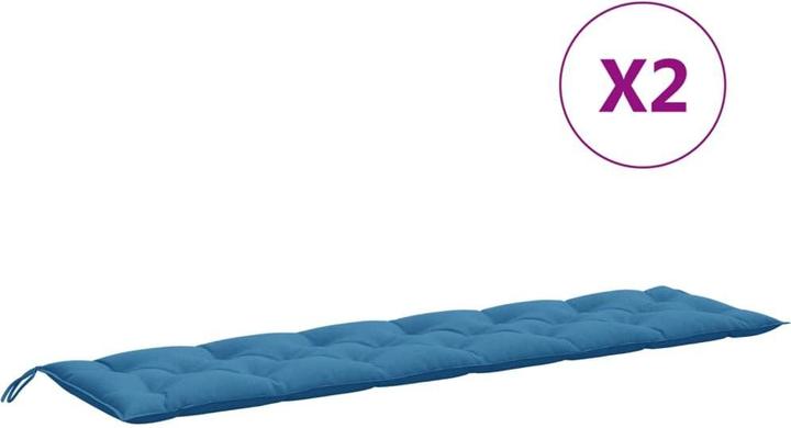 Actual product image VidaXL Garden bench cushions 2 pcs. fabric (200 x 50 x 7 cm)