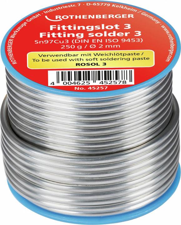 Image du produit Rothenberger Soudure de raccords 3, 2mm, 250g, bobine