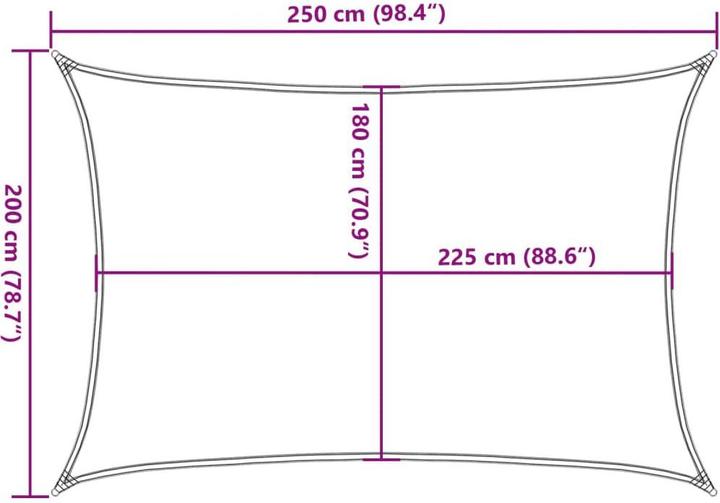 Immagine prodotto VidaXL Sonnensegel (200 x 250 cm)
