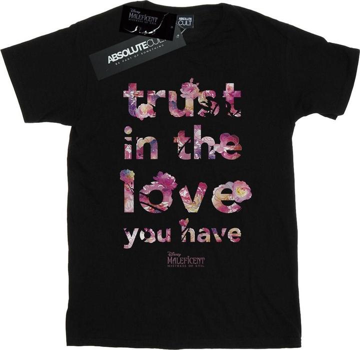 Actual product image Disney Womens/Ladies Maleficent Mistress Of Evil Trust In The Love Cotton Boyfriend T-Shirt (3XL)