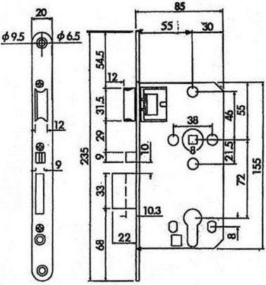 Produktbild Abus Automatik-Türschloss ABTS45551 (Einsteckschloss)