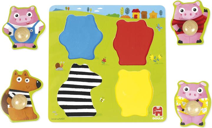 Immagine prodotto Goula Puzzle in legno per bambini Tre Porcellini (4 pezzi)