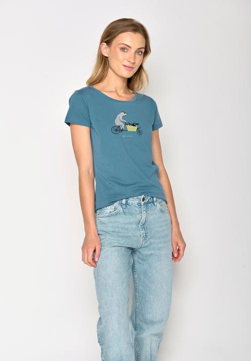 Produktbild Greenbomb Women's Bike Cargo Raccoon Loves T-Shirt (M)