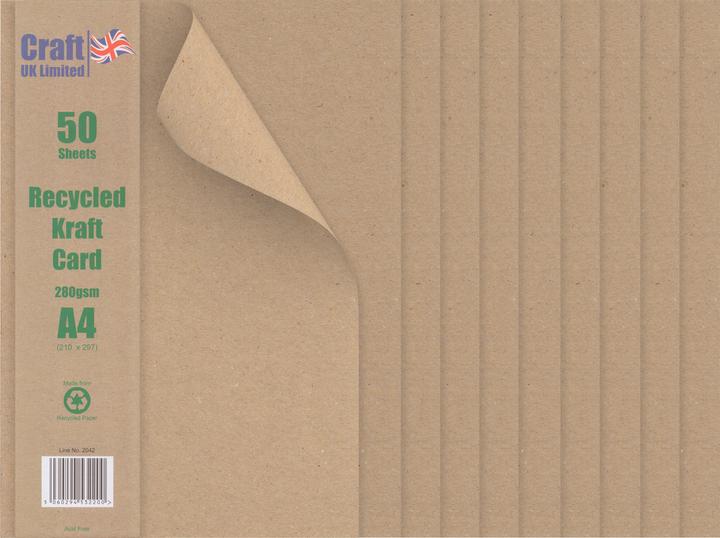 Produktbild Craft UK Limited Kraftpapier DIN A4, 50 Blatt (280 g/m², 50 x)