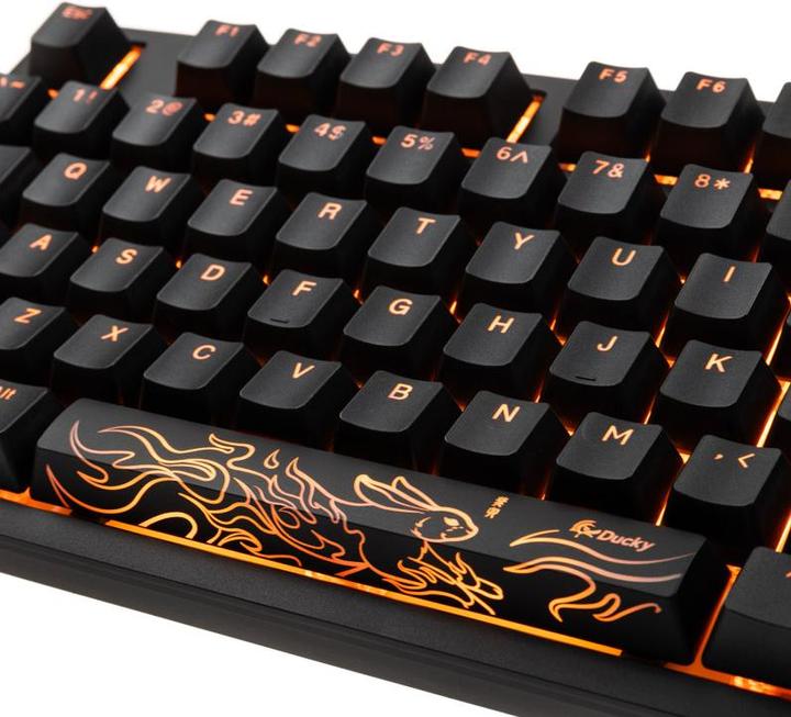 Immagine prodotto Ducky Tastiera da gioco Shine 7 PBT, MX-Red, LED RGB - blackout (USA) (US, Cablato)