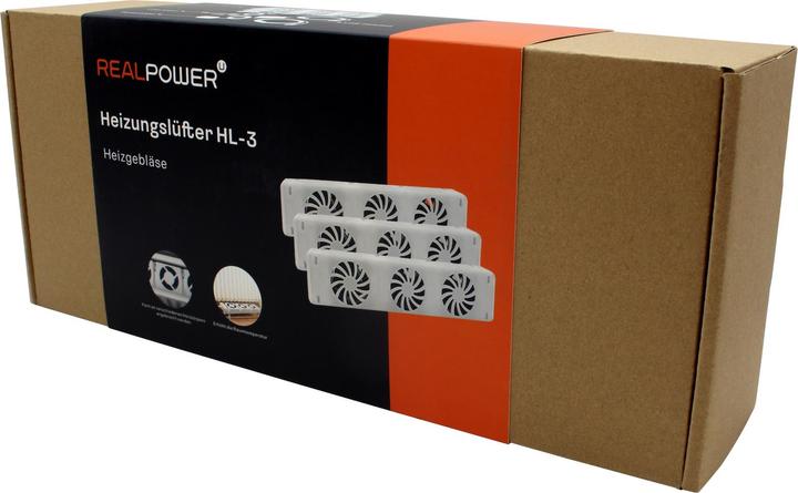 Immagine prodotto RealPower Heizungslüfter HL-3,3er Set mit 3 Ventilatoren (3 x)