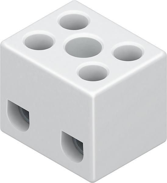 Image du produit Kleinhuis 1127.G Borne de raccordement 4 qmm, porcelaine, 2 pôles