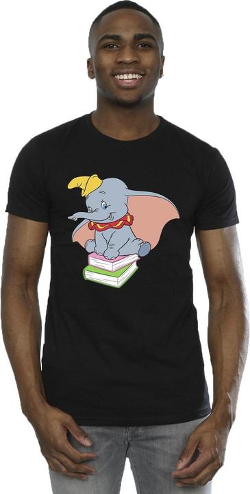 Actual product image Disney Mens Dumbo Sitting On Books T-Shirt (XL)