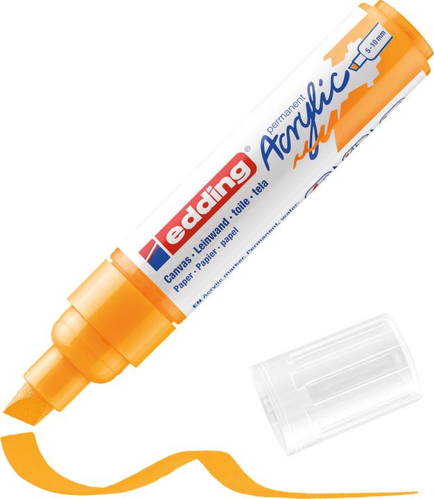 Produktbild Edding Acrylmarker (Verkehrsgelb, Enzianblau, Sonnengelb, Türkis, Telemagenta, 10 mm, 5 x)