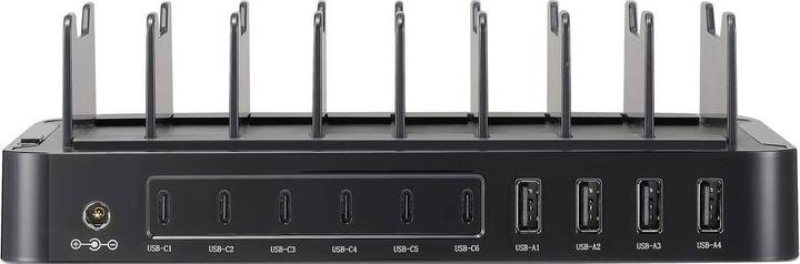 Actual product image Voltcraft Desktop charging station 120W Output current (max.) 3A Number of outputs: 10 x USB-A, USB-C® (120 W)
