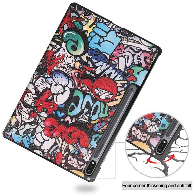 Actual product image MU Style Triple folding cover with pattern (Galaxy Tab S7+)