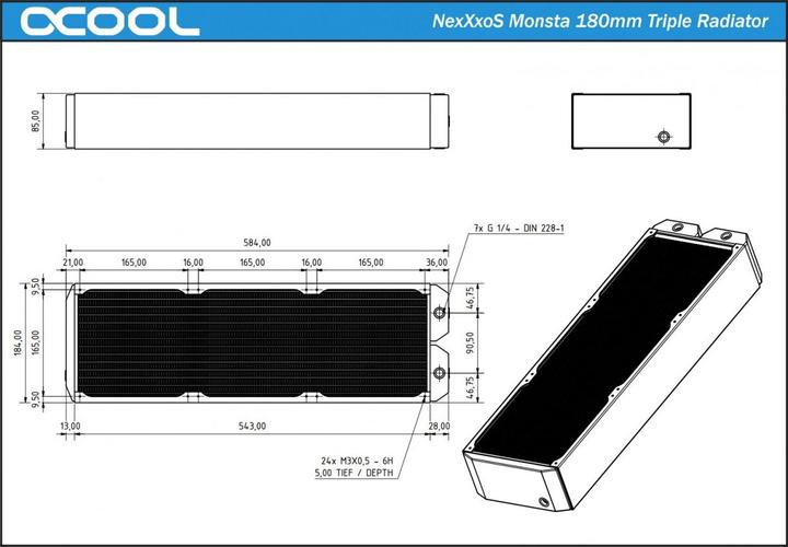 Immagine prodotto Alphacool NexXxoS Monsta 180mm Triple (180 mm)