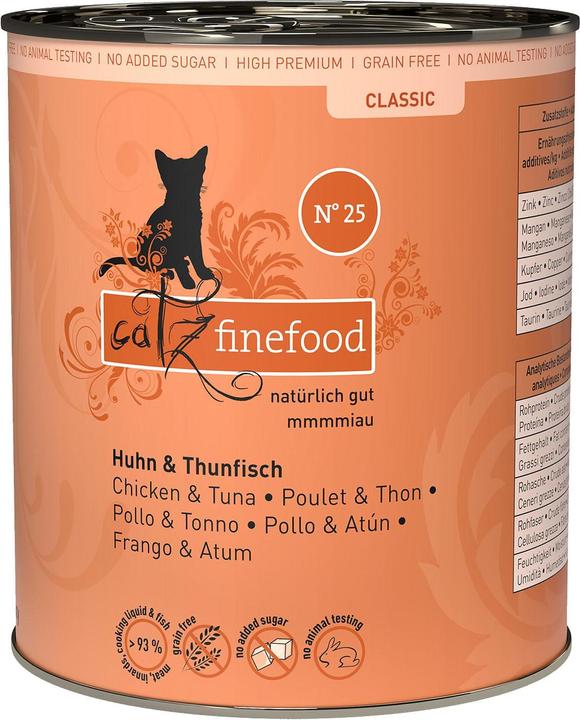 Produktbild Catz Finefood No.25 Huhn & Thunfisch (Adult, 6 Stk., 800 g)