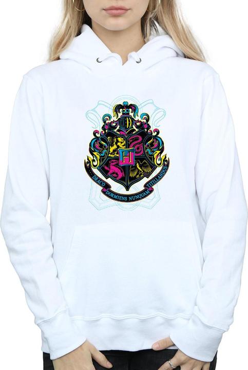 Immagine prodotto Neon Hogwarts Crest Felpa con Cappuccio Donna (L)
