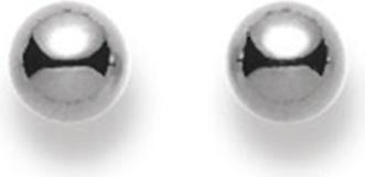 Image du produit Muau Stud earrings or blanc 750, 5mm (Or blanc 750/18K)