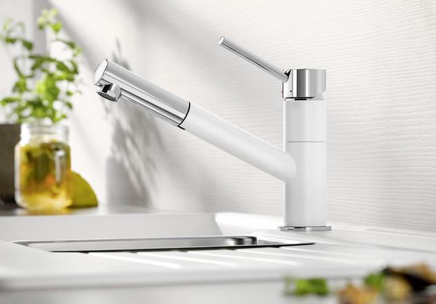 Image du produit Blanco KANO-S anthracite/chrome | basse pression | Avec tuyau extractible | Clapet anti-retour |